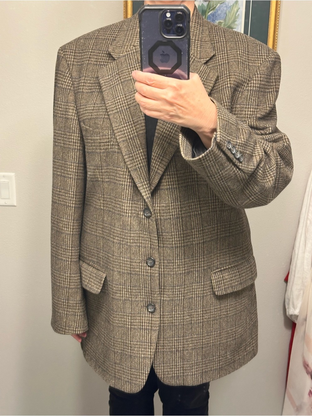Robert Stock Men's Brown Glen Plaid Blazer Sport Coat 44L - Picture 8 of 9